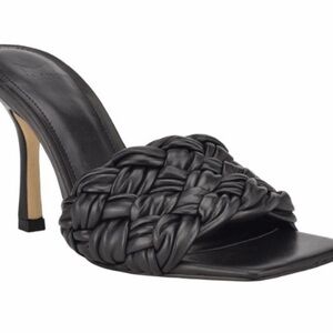 Marc Fisher Draya Black Braided Heels